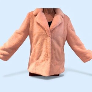 Pink “Marshmallow” Faux Fur Lined Jacket with Pockets